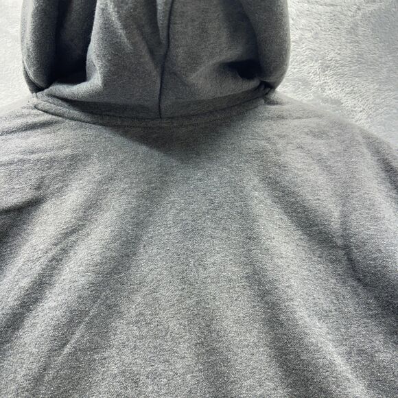 Nike Hoodie Sweatshirt Womens Medium Gray Cropped Pullover Fleece High Low Hem - Picture 7 of 9